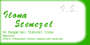 ilona stenczel business card